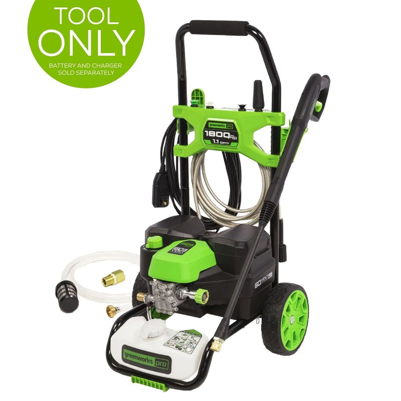 60V 1800PSI 1.2GPM Hybrid AC/DC Pressure Washer, Tool Only N4087