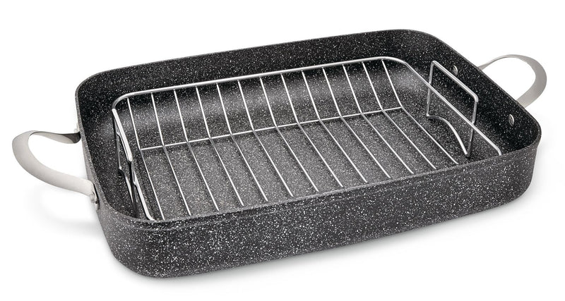 The Rock Non-Stick Cookware Set with Matching Roaster, 10-pc V4857