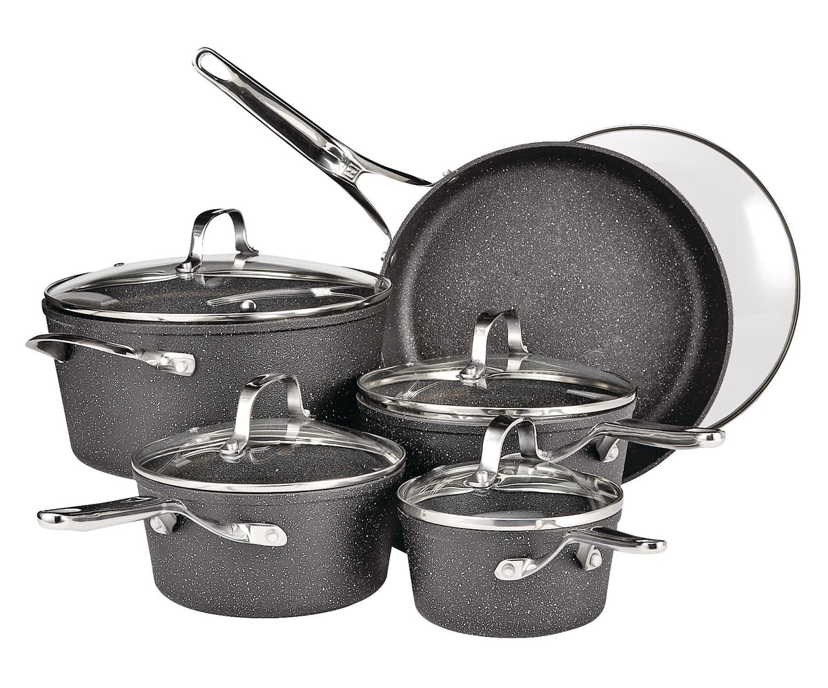 The Rock Non-Stick Cookware Set with Matching Roaster, 10-pc