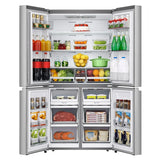 36 in 21.5 cu ft. Stainless Steel Counter Depth 4-Door Refrigerator with Triple-Zone Function