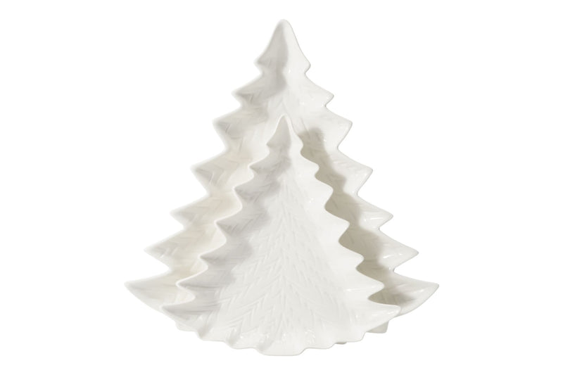 Co Embossed Porcelain Tree Serving Plates, 2-pk R2654