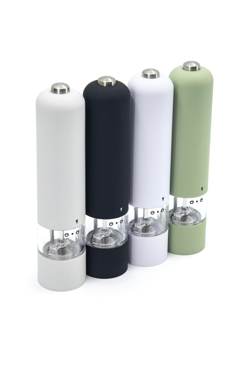 Electric Salt or Pepper Grinder Mill, Adjustable Nozzle, Assorted Colours E5110