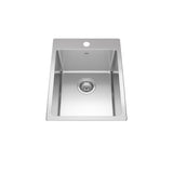 Brookmore Drop in Single Bowl 1-Hole Kitchen Sink, 15.9-in x 20.9-in x 9-in, Stainless Steel