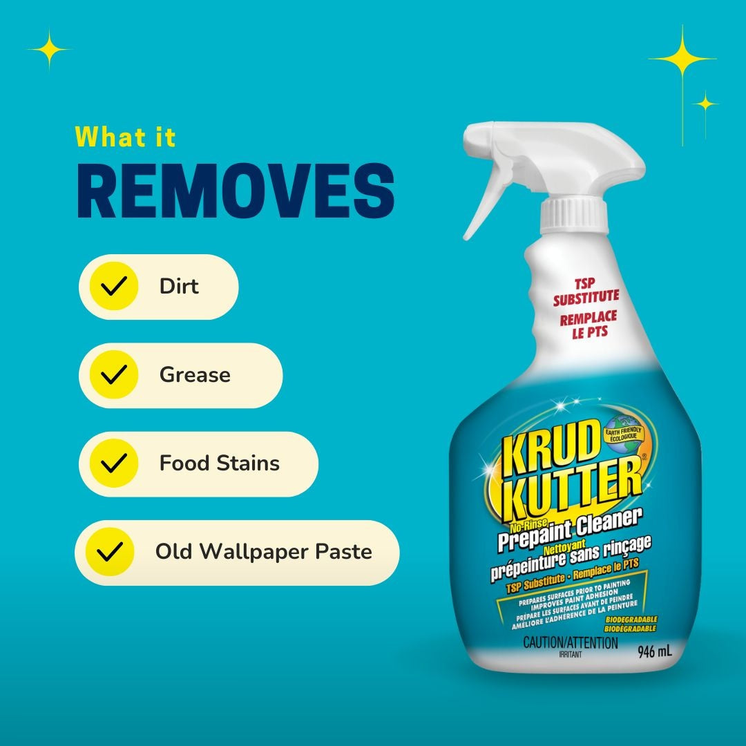 Prepaint Cleaner, No-Rinse TSP Substitute, Cleans & Deglosses Surfaces 946-mL