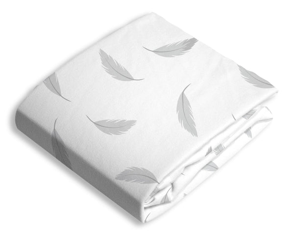 Percale Changing Pad Cover, Feathers Y6900