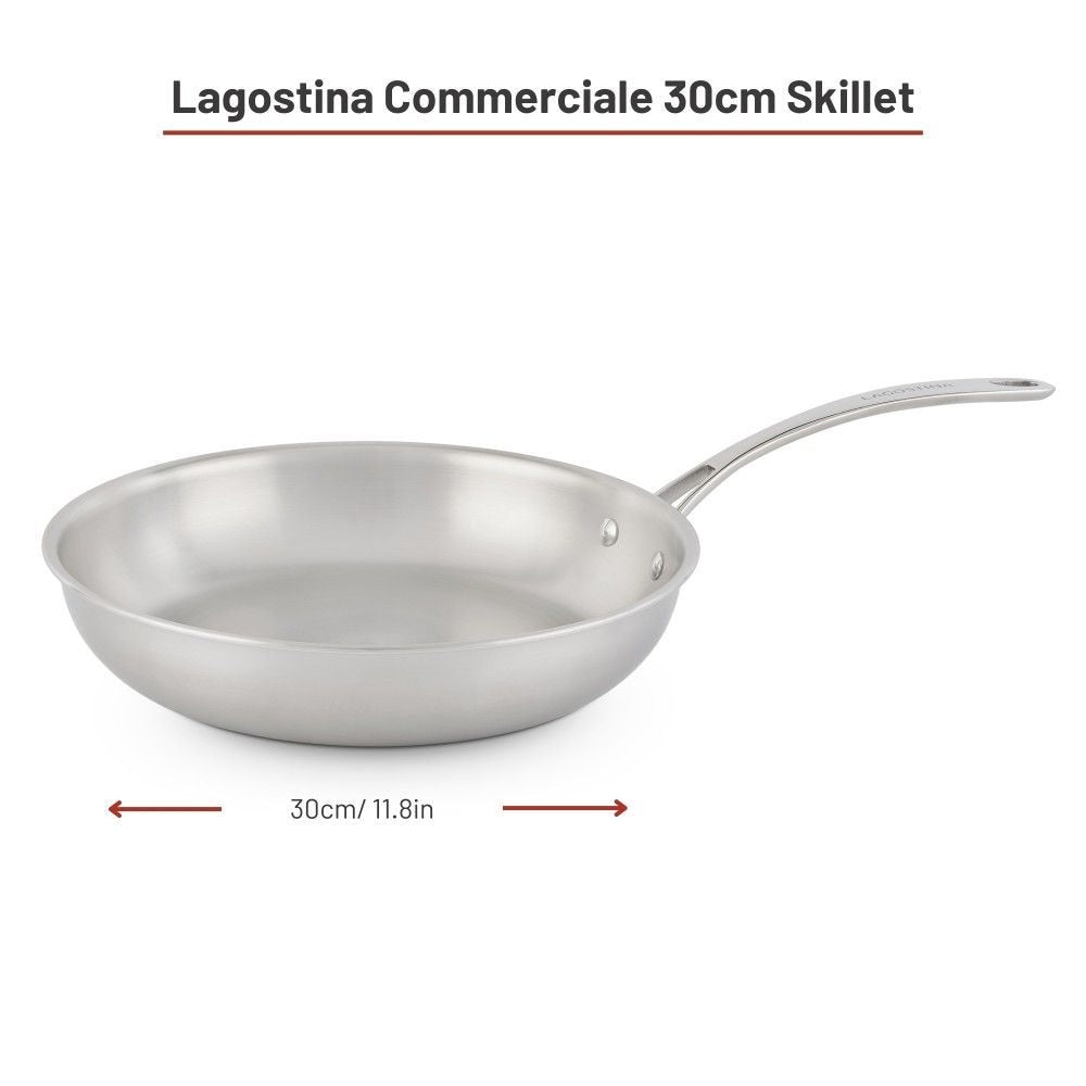3-Ply Clad Commercial Fry Pan, 30-cm