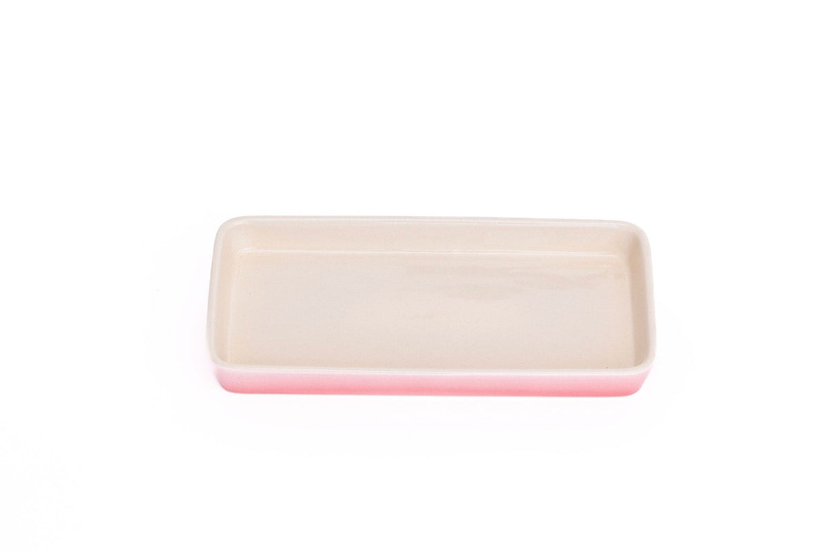 Stoneware Heart Cocottes and Tray, Gradient Rose, 5-pc