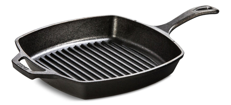 Seasoned Cast-Iron Grill Pan, 10.5-in (26 cm) W390