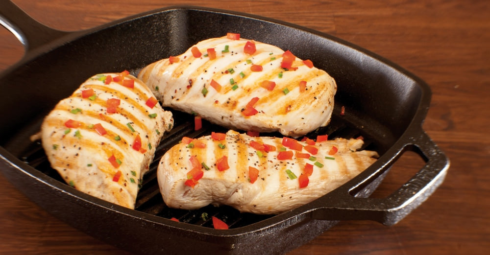 Seasoned Cast-Iron Grill Pan, 10.5-in (26 cm)