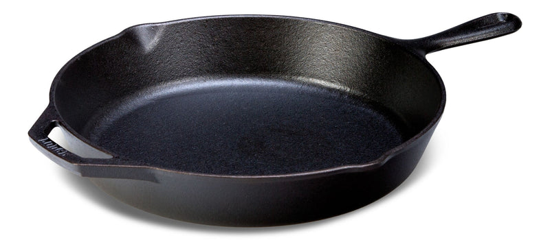 Seasoned Cast-Iron Skillet, Black, 12-in Q6778