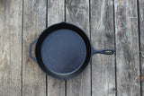 Seasoned Cast-Iron Skillet, Black, 12-in