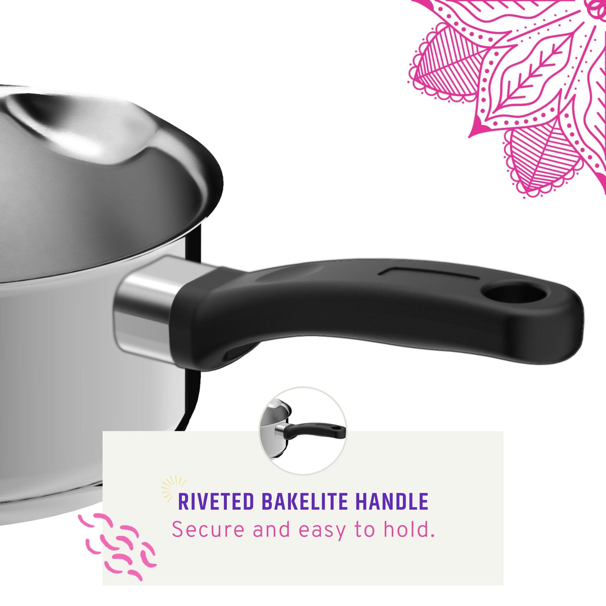 1.5qt Stainless Steel Milk Pan 16cm