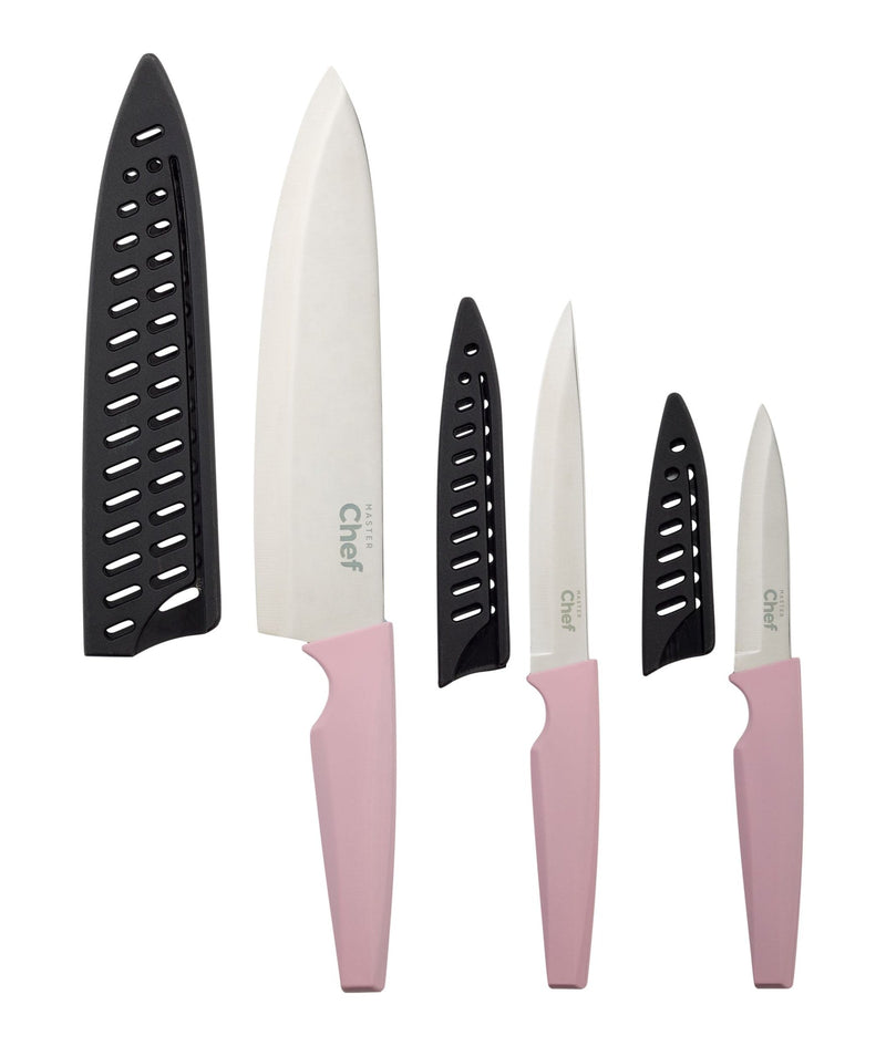 Knife Set with Colour Soft Touch Handle, 3-pc I5541