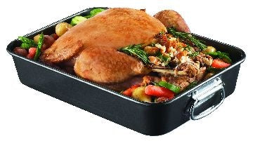 Multi-Purpose Roaster with Rack, Dishwasher Safe, 9-12 lb, 25.4 x 38cm
