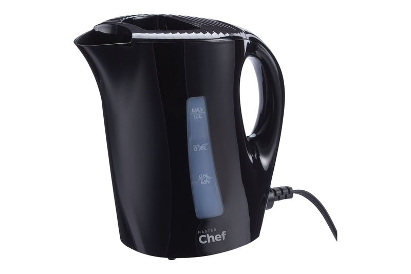 Corded Kettle with Water Gauge, Black, 1-L E3013