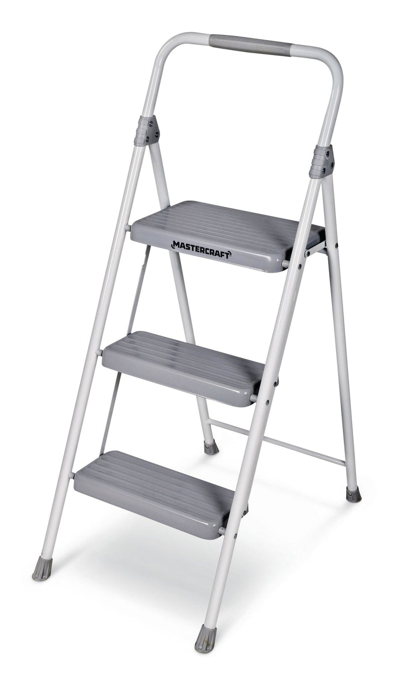 3-Step Metal Folding Step Stool, 225-lb, 3.2 ft J8533