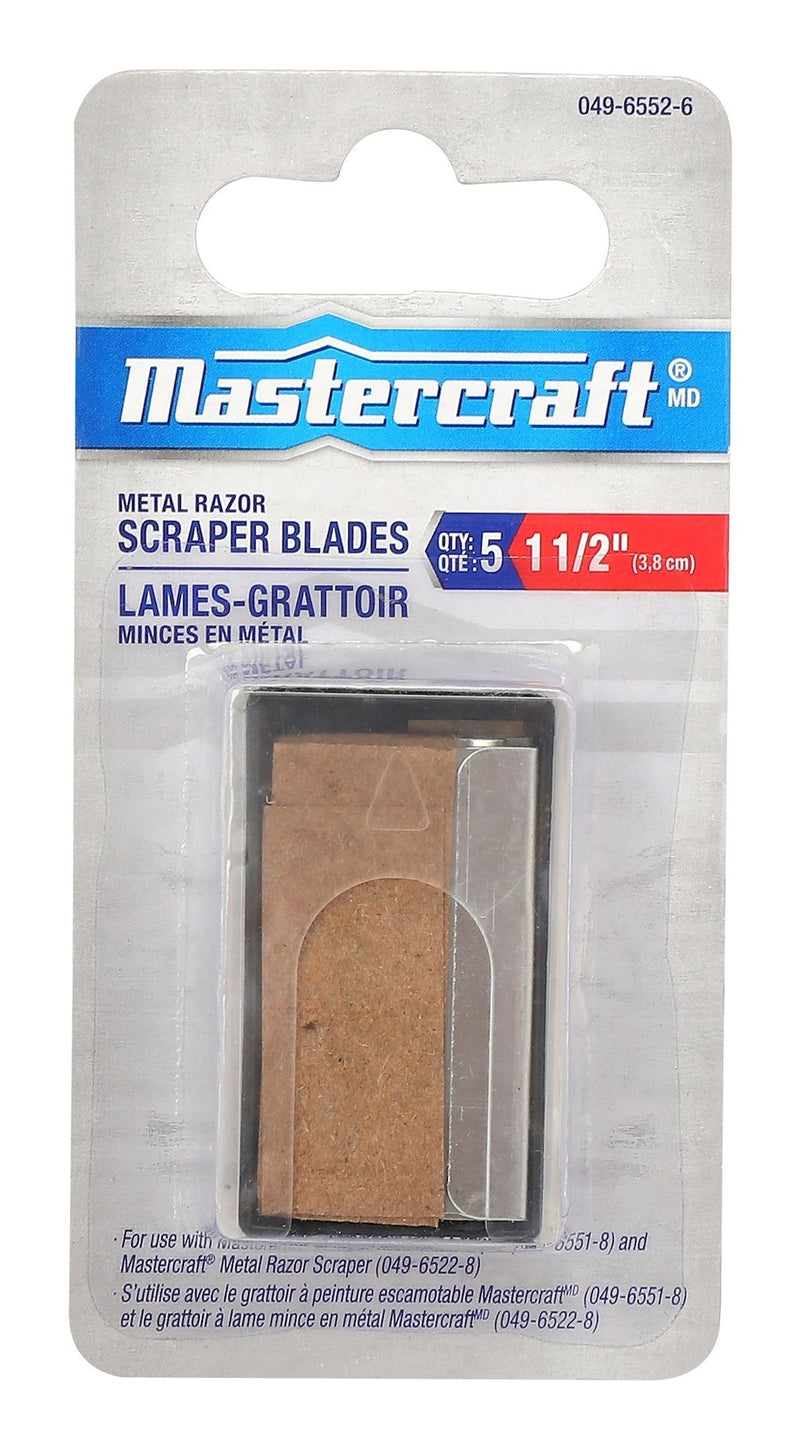 Replacement Razor Blades For Glass & Surface Scraper Tool, 1-1/2-in, 5-pk F7603