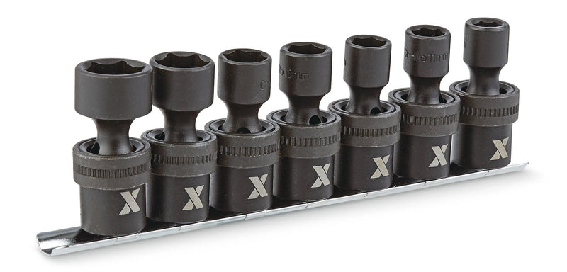 3/8-in Drive Swivel Impact Socket Set, 7-pc, Metric, CRMO H6835