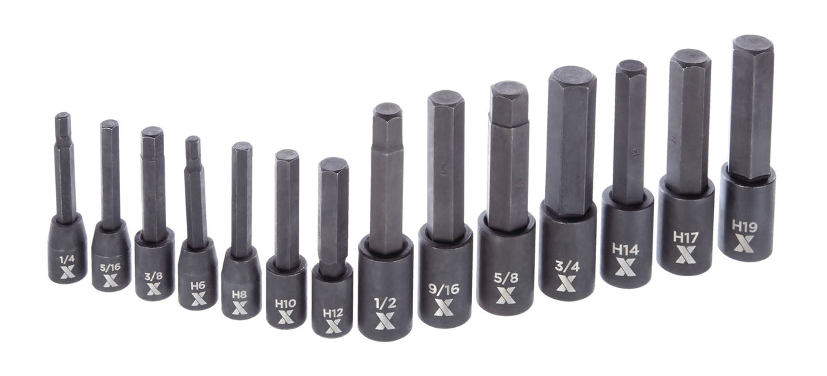 Hex Impact Socket & Bit Socket Set, 14-pc, SAE/Metric
