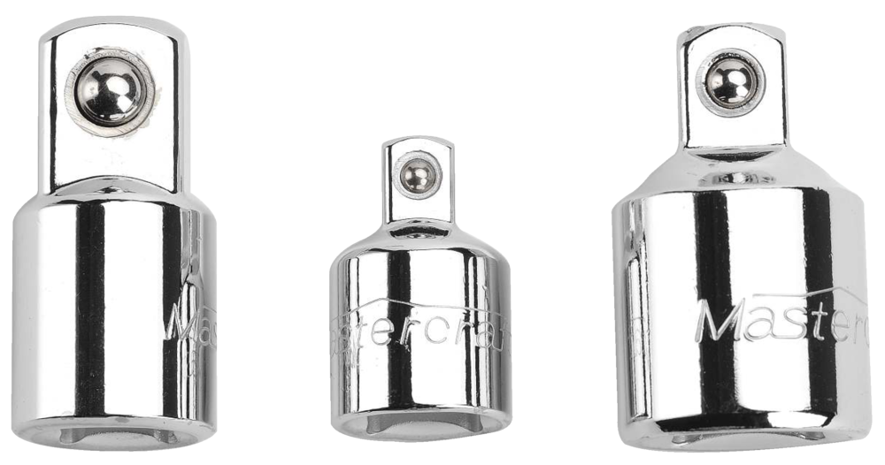 Socket Adapter Set, 3-pc, Nickel-Chrome Plating