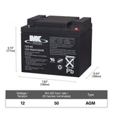 12-Volt 50 Ah SLA Battery
