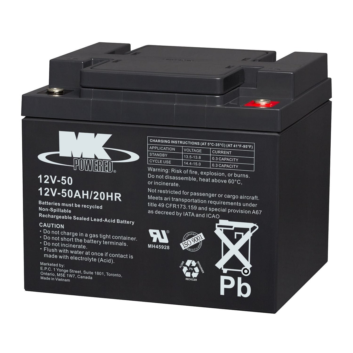 12-Volt 50 Ah SLA Battery