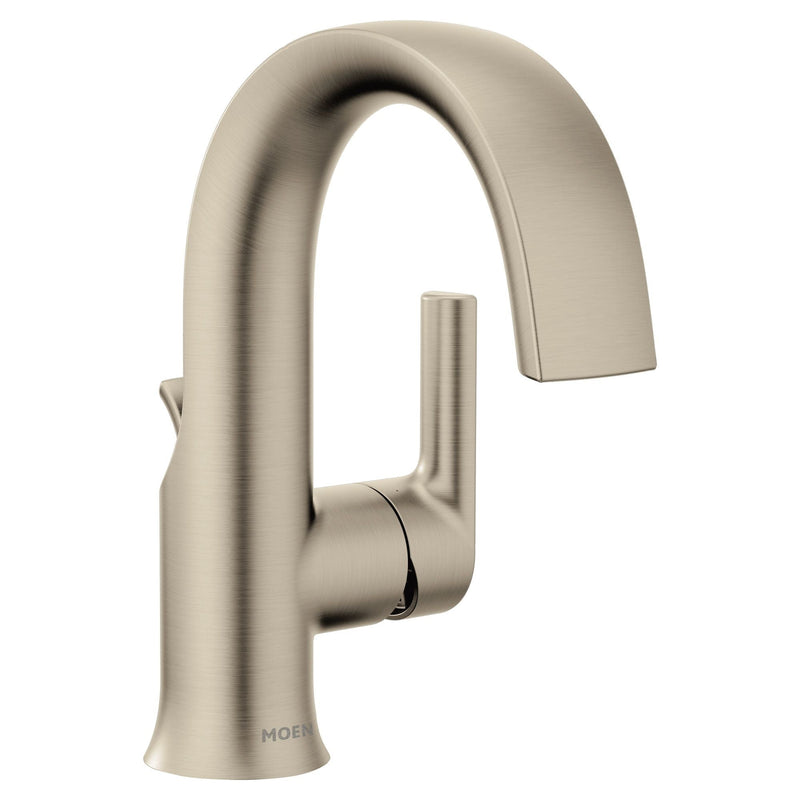 Doux Single Handle Single Hole Bathroom Sink Faucet, WaterSense Certified, Brushed Nickel J1229
