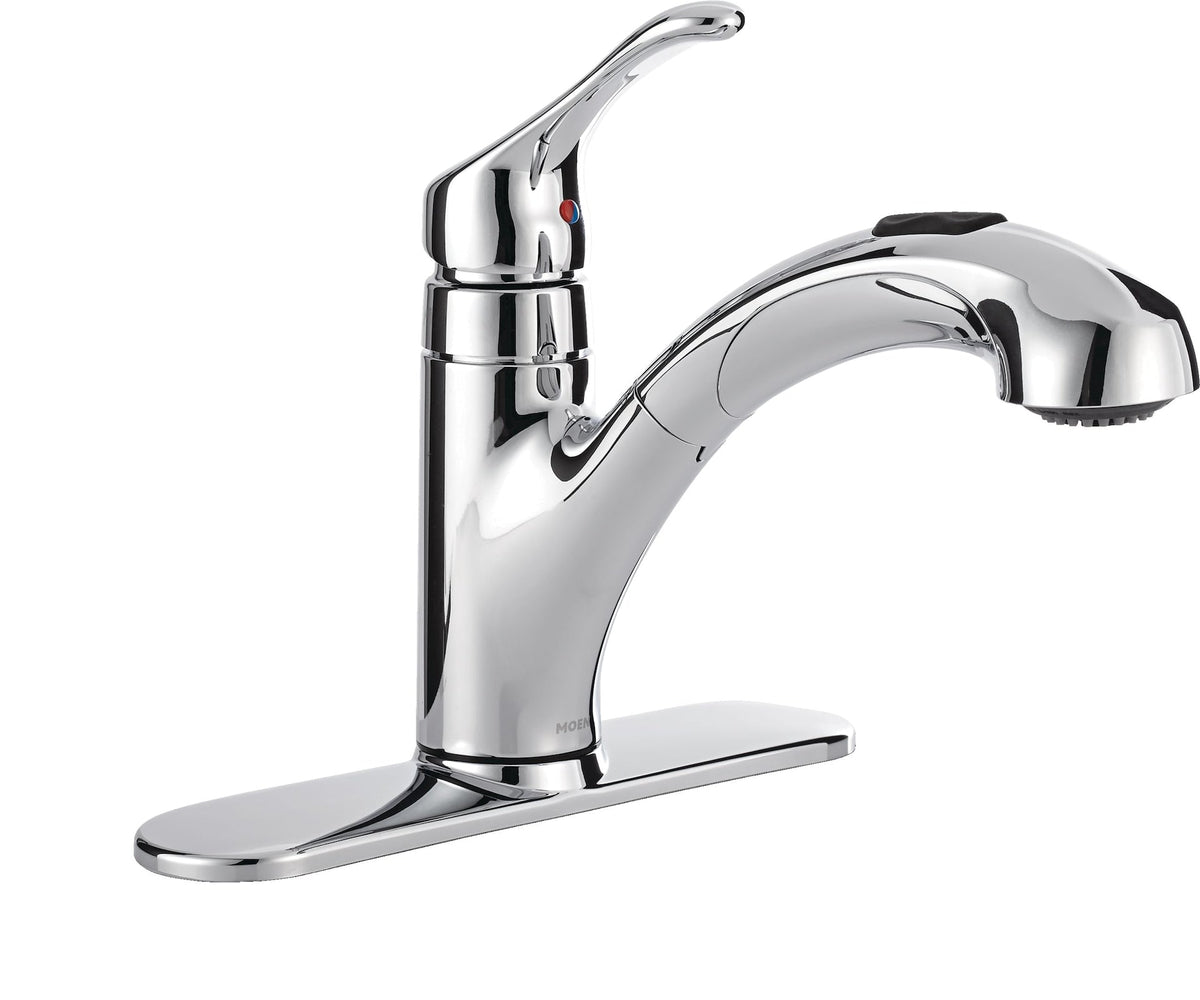 Renzo Single-Handle Pull-Out Kitchen Faucet, Chrome