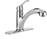 Renzo Single-Handle Pull-Out Kitchen Faucet, Chrome