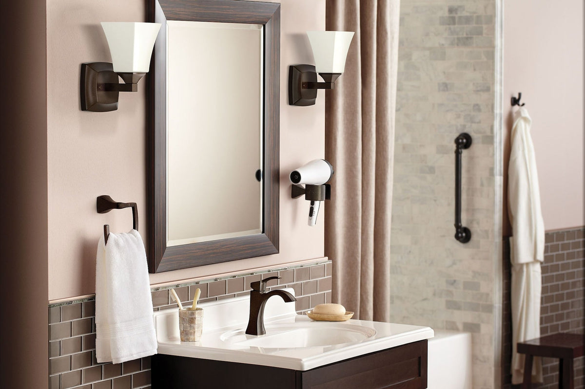 Voss Double Handle High Arc Single Hole Bathroom Sink Faucet, WaterSense Certified, Oil Rubbed Bronze
