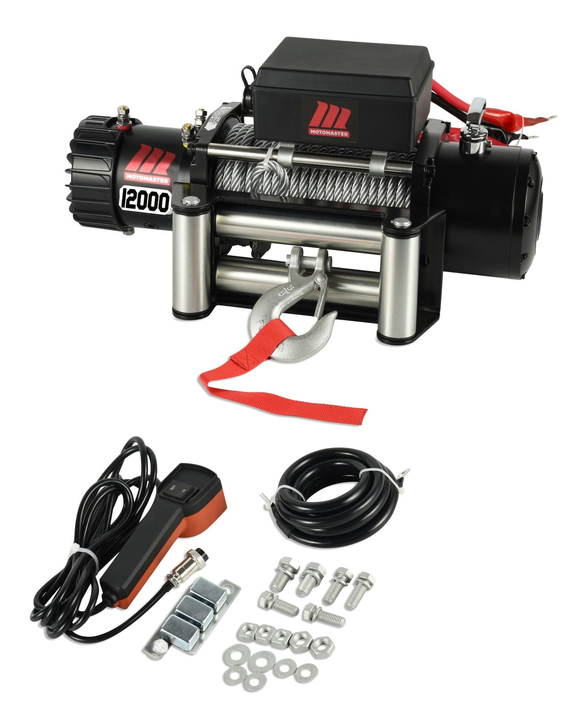 Winch with Steel Rope, 12000-lb