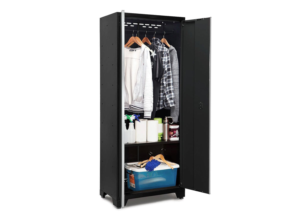 Bold Series 24-Gauge Steel RTA Storage Locker with 3 Shelves, Black, 30-in