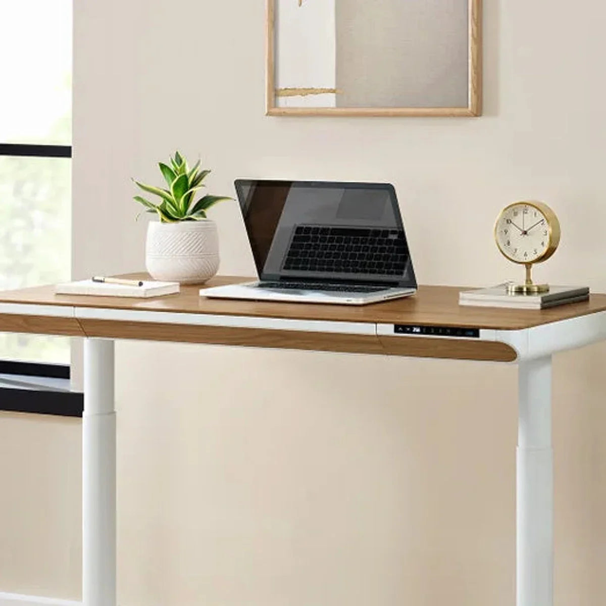 Nico Case 117 cm (46.1 in.) Height Adjustable Lift Desk, White Frame