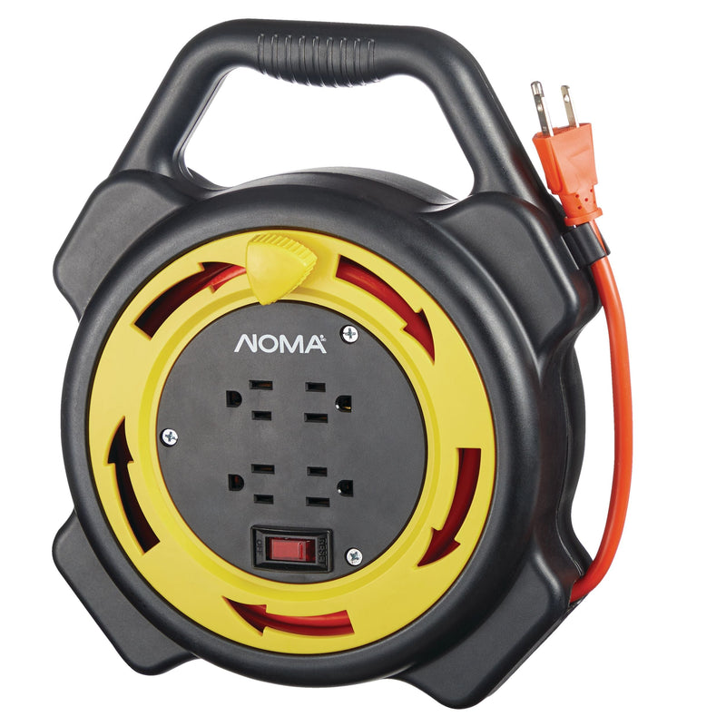 25-ft 16/3 Extension Cord with Storage Reel, 4 Grounded Outlets and Circuit Breaker I2639