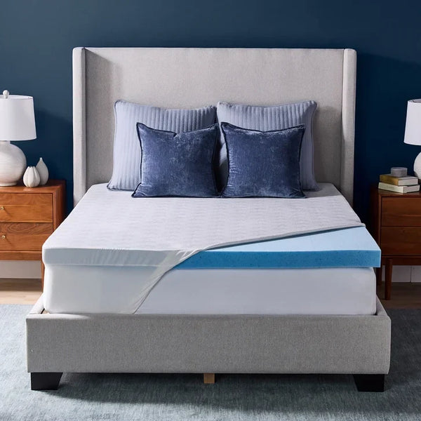 Novaform 3 in. Advanced Cooling Gel Memory Foam Mattress Topper U2233