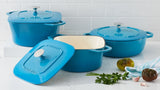 Braiser, Durable Cast Iron, Oven Safe, Atlantic Blue, 5-qt