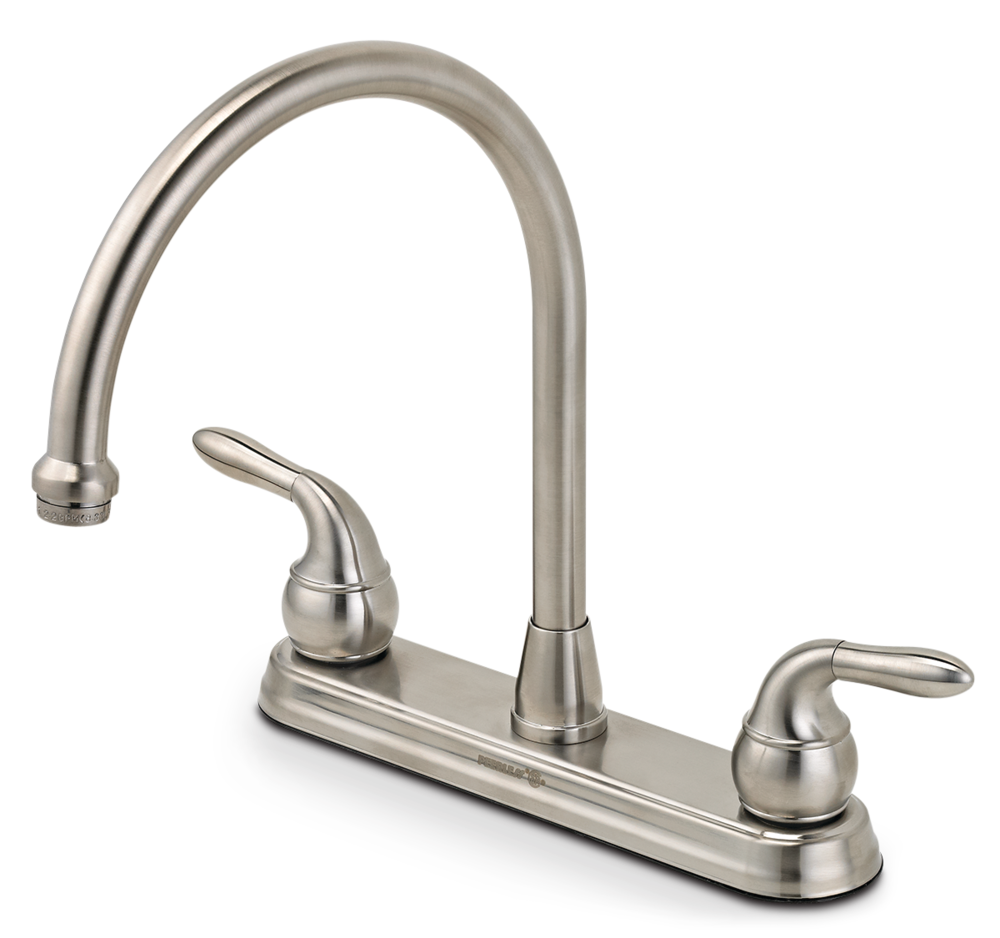 Double Handle Kitchen Faucet, Brushed Nickel