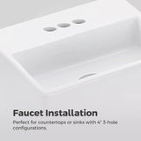 Vaneri 4-in Centreset Bath Faucet, Matte Black