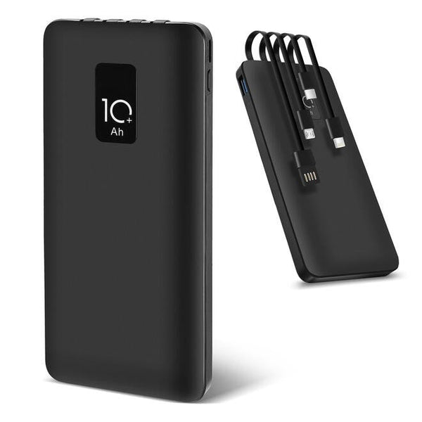 4 in 1 Fast Charging Power Bank with Built-in Cables, 10000mAh - PrimeCables T7866