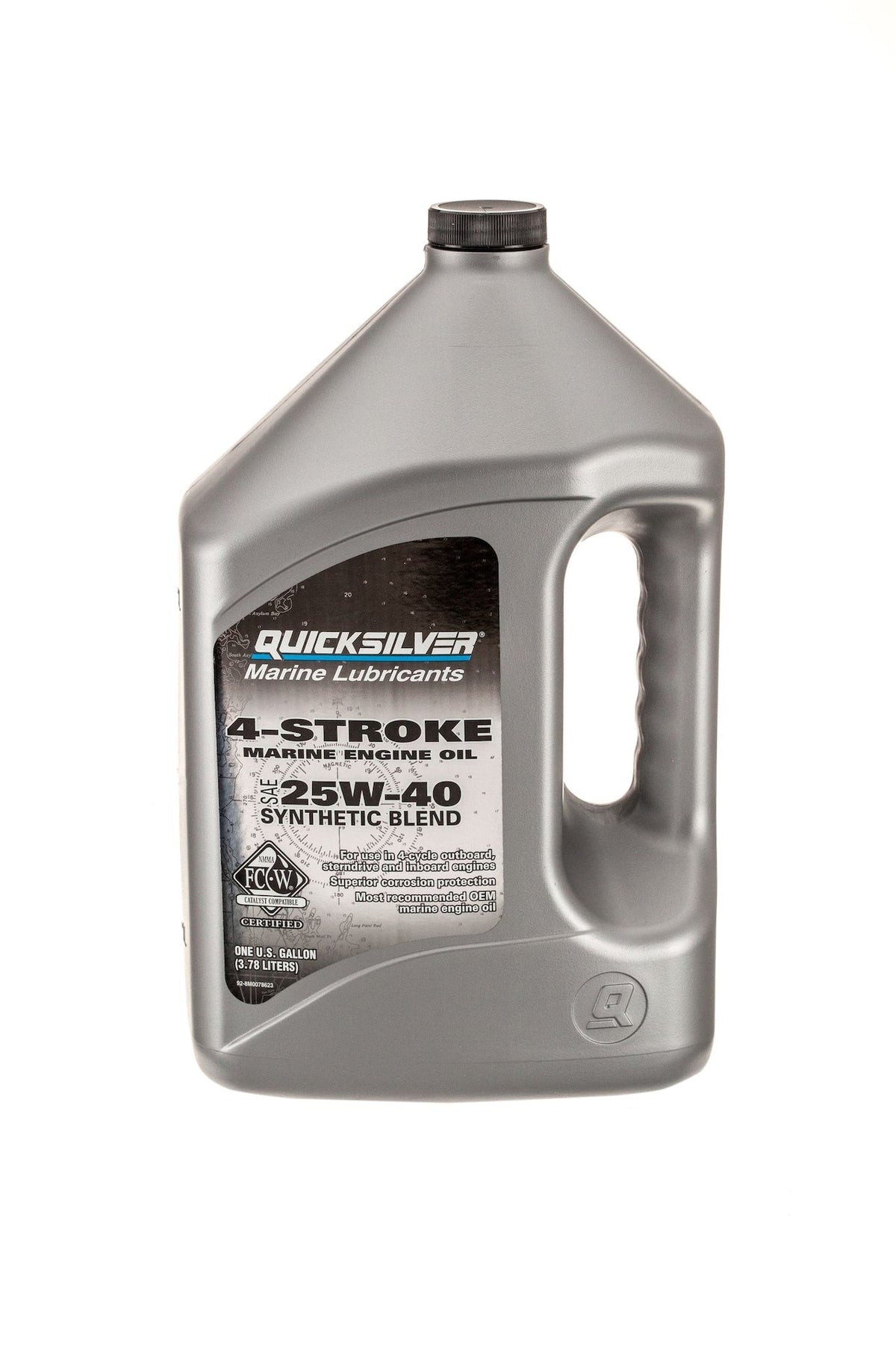 4-Stroke Synthetic Blend Marine Engine Oil 25W40, 4-L
