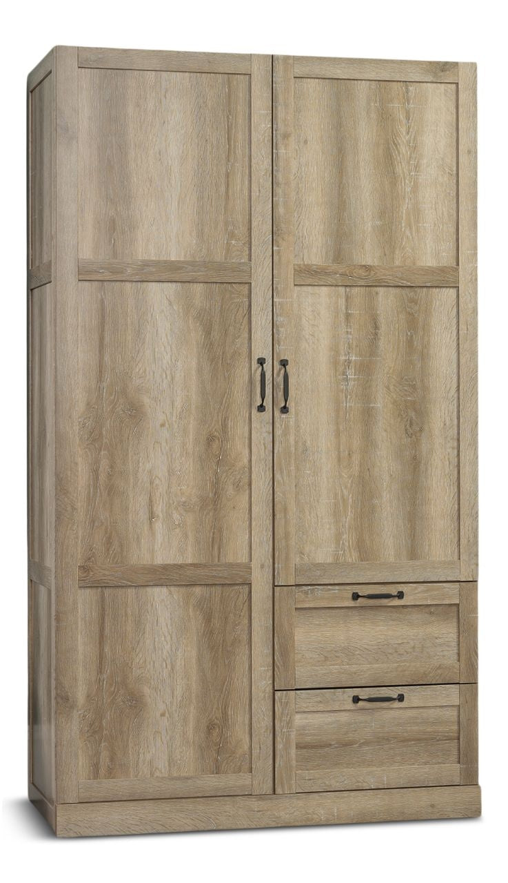 2 Door 2 Drawer Wardrobe, Oak I2395