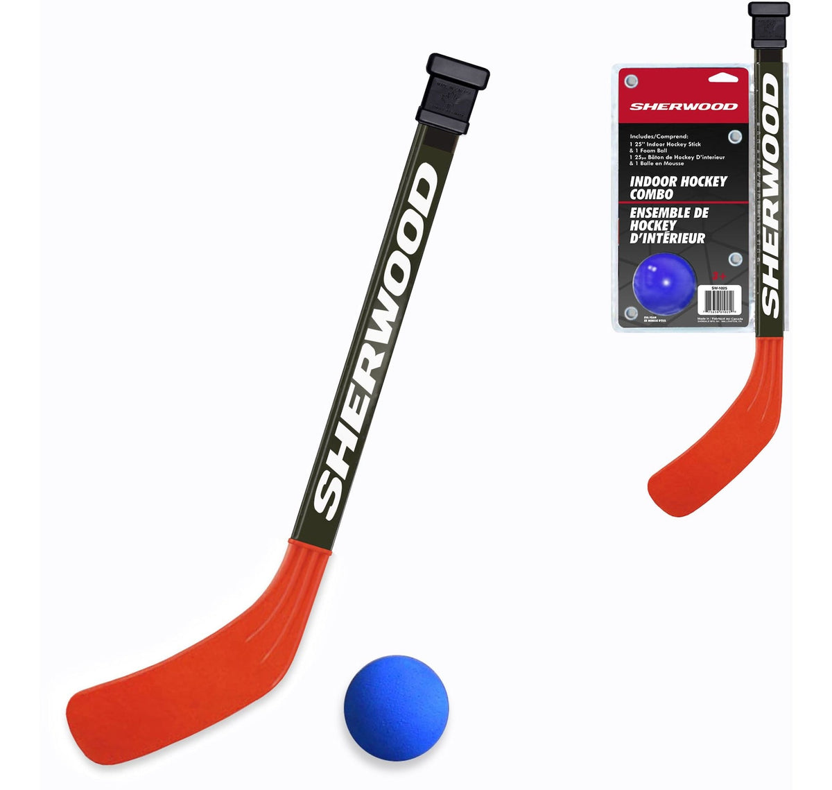 Indoor Mini Hockey Stick and Ball Set, 2-pc