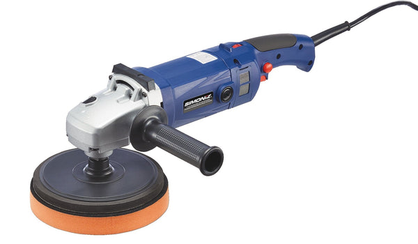 Brushed Corded Hook & Loop Right Angle (Fixed Orbit) Adjustable Grip Polisher & Sander, 7-in T9933