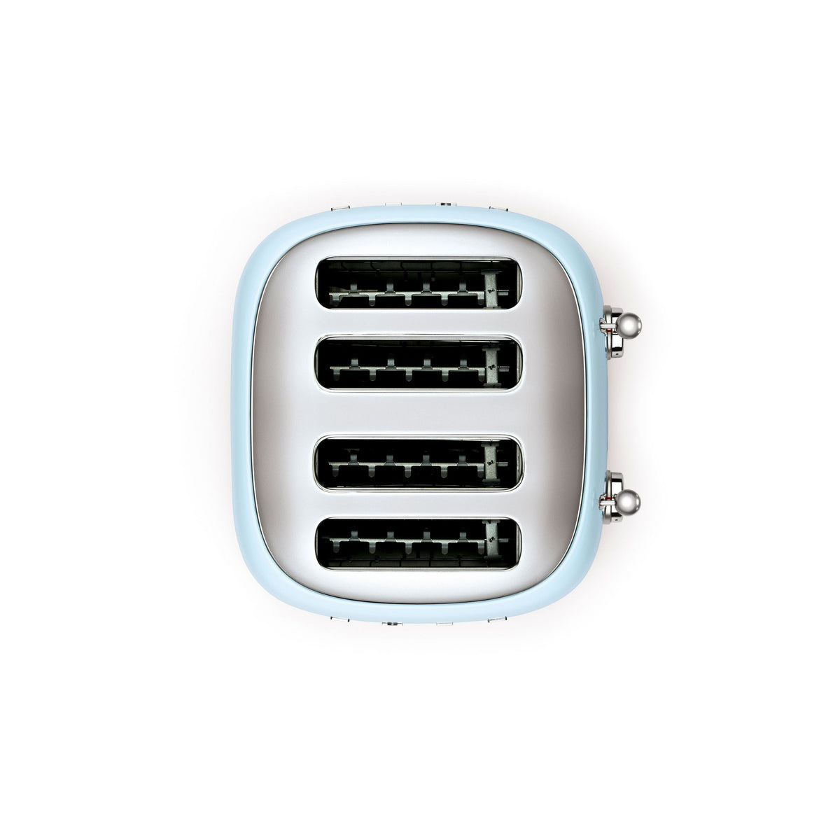 50s Retro Style Wide Slot Pop-up Toaster, 4-Slice, Pastel Blue