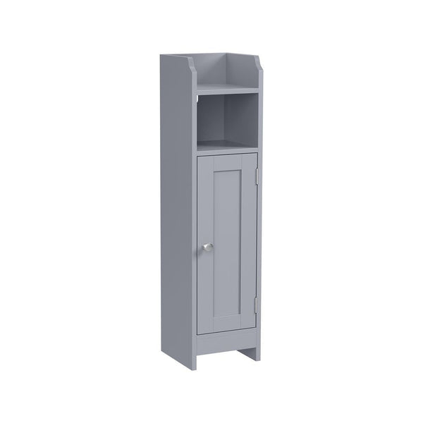 Home 6-Tier Dove Grey Cabinet with 5 Adjustable Shelves O2679