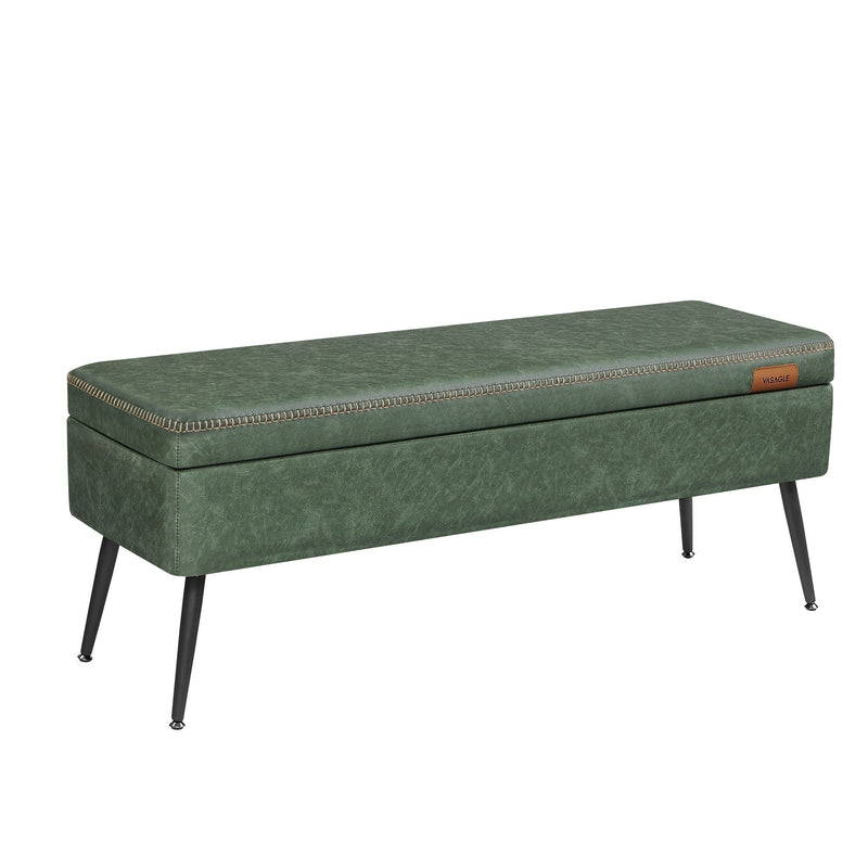 Home Modern Forest Green Ottoman Storage Bench L1818