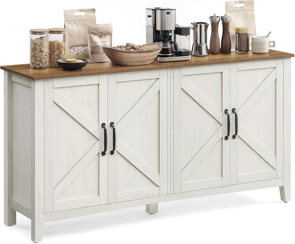 Home Rustic White/Honey Brown Buffet/Storage Cabinet R3673