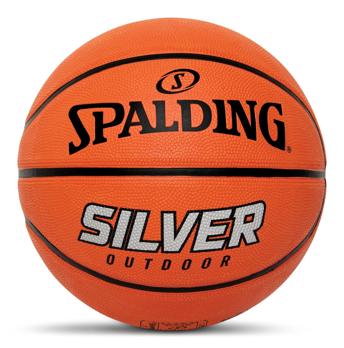 Silver Outdoor Rubber Basketball, Official Size 7 (29.5-in), Orange