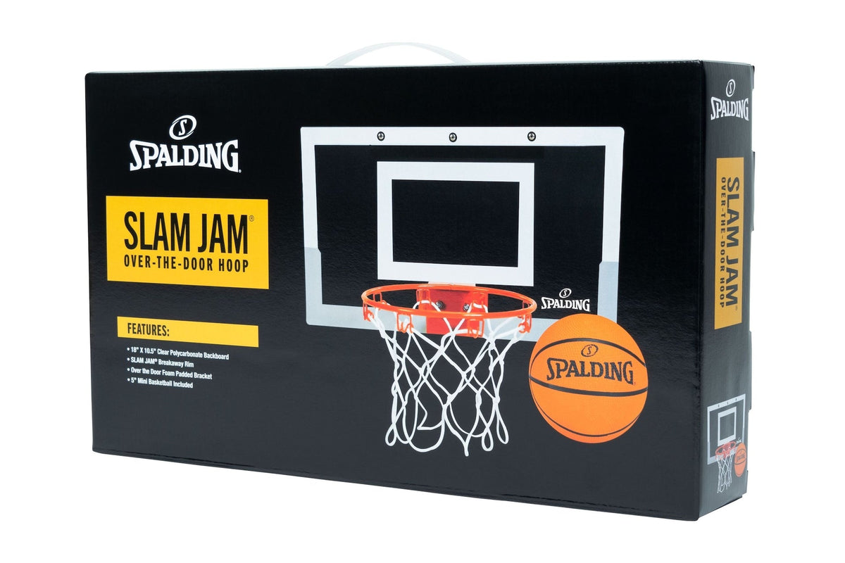 Slam Jam Indoor Over-the-Door Mounting Mini Basketball Hoop & Net with Ball