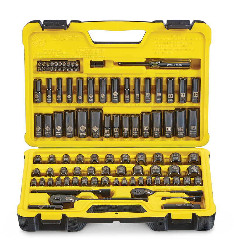 Professional Grade Black Chrome Socket Set, 99-pc, SAE/Metric G6676